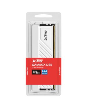 adata xpg gammix d35 16gb (16gbx1) ddr4 3200mhz desktop ram (white)