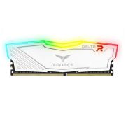 TeamGroup T-Force Delta RGB 8GB 3200MHz (3200MT/s) CL16 White DDR4 Desktop Gaming Memory, Metal Heatsink, ARGB Motherboard Sync, XMP 2.0, for Intel/AMD CPU, High Performance Low Latency RAM Module