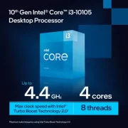 Intel i3-10105 4.4 GHz Upto 4.4 GHz LGA 1200 Socket 4 Cores 8 Threads Desktop Processor