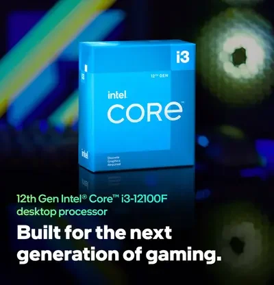 Intel i3-12100F 4.3 GHz Upto 4.3 GHz LGA1700 Socket 4 Cores 8 Threads Desktop Processor