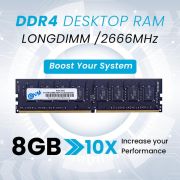 EVM 8GB DDR4 Desktop RAM 2666MHz – Update Your Desktop’s Performance – CL15 Latency – Compatible with Intel, AMD, and Mac Systems – 10 Years Warranty (EVMT8G2666U88P)