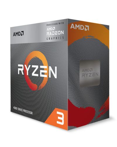 AMD Ryzen 3 4300G Desktop Processor with Integrated Radeon Graphics 7, 4 cores 8 Threads,4 MB L3 Cache Base Clock 3.8GHz Up to 4GHz AM4 Socket System Memory DDR4 Up to 3200 MT/s – 100-10000144BOX