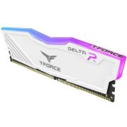 TeamGroup T-Force Delta RGB 8GB 3200MHz (3200MT/s) CL16 White DDR4 Desktop Gaming Memory, Metal Heatsink, ARGB Motherboard Sync, XMP 2.0, for Intel/AMD CPU, High Performance Low Latency RAM Module