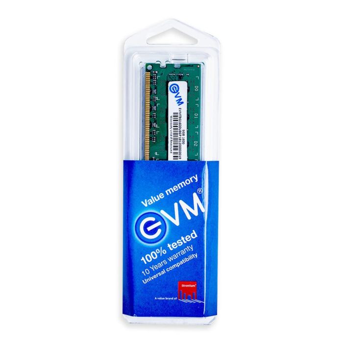 EVM 8GB DDR3 Desktop RAM 1600MHz Long-DIMM Memory – High-Speed Performance, Low Voltage Requirement – 10 Year Warranty (EVMT8G1600U86P)