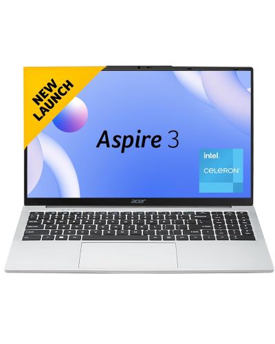 Acer [SmartChoice] Aspire 3 Laptop Intel Core Celeron N4500 Processor Laptop (8 GB LPDDR4X SDRAM/256 GB SSD/Win11 Home/38 WHR/HD Webcam) A325-45 with 39.63 cm (15.6″) HD Display, Pure Silver, 1.5 KG