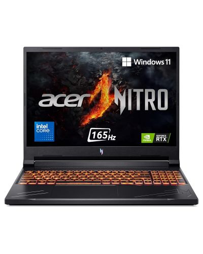 Acer Nitro V 16, Intel Core i5-14th Gen 14450HX Processor,RTX 4050-6 GB GDDR6,16GB512 GB,WUXGA IPS, 16.040.64cm, 165 Hz, Win 11 Home, Obsidian Black,2.5 kg, ANV16-71, Backlit kB, Gaming Laptop