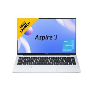Acer Aspire 3, Intel Core Celeron N4500, 8GB LPDDR4X, 512GB SSD, HD, 1435.56cm, Windows 11 Home, Pure Silver, 1.3KG, A324-45, HD Webcam, 38 WHR Laptop
