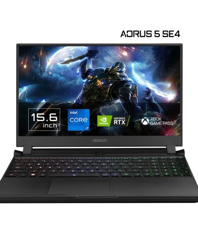 GIGABYTE AORUS 5 SE4, 15.6” inch FHD 240Hz, Intel Core i7-12700H 12th Gen, RTX 3070 8GB Graphics, Gaming Laptop (16GB DDR4 MemoryWindows 11 HomeSupports NVMe PCIe Gen4 SSDOffice 365 Black)