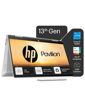 HP Pavilion x360, 13th Gen Intel Core i5-1335U (16GB DDR4, 1TB SSD) FHD, 14”35.6 cm, Touchscreen 2-in-1, Win 11, Office 21, Silver, 1.51 kg, ek1010TU1149tu, FPR, 5MP Camera, B&O, Backlit Laptop