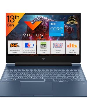 HP Smartchoice Victus, 13th Gen Intel Core i5-13420H Processor, 4GB RTX 3050, Upgrade(Upto 32GB) 16GB DDR4, 512GB SSD, FHD, 144Hz, IPS, 15.6’’39.6cm, Win11, Office24, Blue, 2.29kg, fa2190TX Laptop