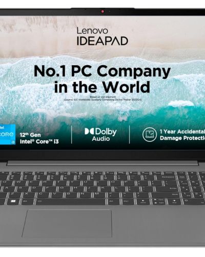 Lenovo IdeaPad Slim 3 Intel Core i3 12th Gen 15.6 inch (39.62cm) FHD Thin & Light Laptop (8GB512GB SSD Windows 11Office 20213months Game Pass Arctic Grey 1.63 Kg)