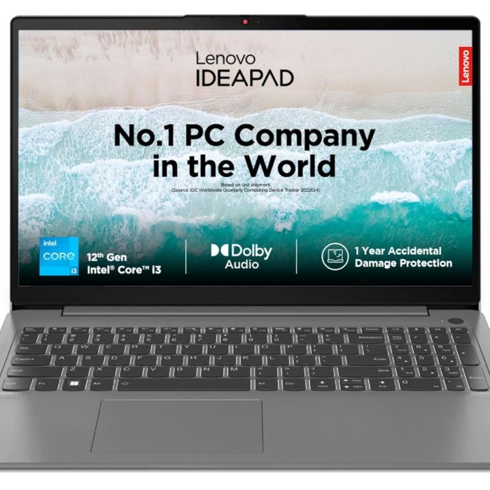 Lenovo IdeaPad Slim 3 Intel Core i3 12th Gen 15.6 inch (39.62cm) FHD Thin & Light Laptop (8GB512GB SSD Windows 11Office 20213months Game Pass Arctic Grey 1.63 Kg)