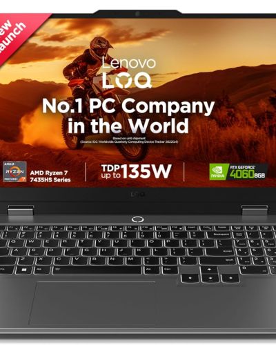 Lenovo LOQ 2024 AMD Ryzen 7 7435HS 15.6 (39.6cm) 144Hz 300Nits FHD IPS Gaming Laptop (24 GB 512 GB SSD Win 11 NVIDIA RTX 4060 8 GB Graphics 100% sRGB Office 21 1 Yr ADP Free Grey 2.4 Kg), 83JC0046IN