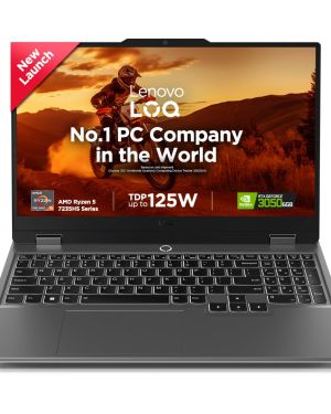 Lenovo LOQ 2024, AMD Ryzen 5 7235HS, NVIDIA RTX 3050-6GB, 24 GB RAM, 512 GB SSD, FHD IPS 144Hz 300Nits, 15.6 (39.6 cm), Windows 11, Office 21, Grey, 2.4Kg, 83JC0078IN, 100% sRGB,1 Yr ADP Free Gaming Laptop