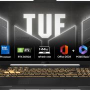 ASUS TUF Gaming F16, Intel Core 5 Processor 210H Gaming Laptop (NVIDIA RTX 3050A-4GB 65 W TGP 16GB 512 GB FHD+ 16″ 144Hz Windows 11 M365 Basic (1Year)* Office Home 2024 Mecha Gray 2.20 Kg) FX607VB-RL076WS