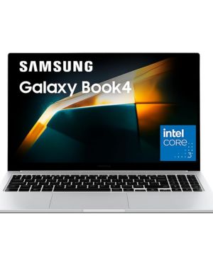 Samsung Galaxy Book4 Intel Core 3 100U Processor, (Slver, 8GB RAM, 512GB SSD), 15.6 Full HD Screen Light Laptop, Windows 11 Home, MSO, Back Lite, Fingerprint, Intel Iris XE Graphics