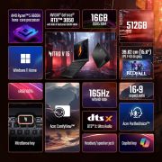 Acer Nitro V, AMD Ryzen 5 6600H Hexa-core Processor, NVIDIA GeForce RTX 3050-6GB GDDR6(16GB DDR5512GB) IPS FHD, 15.639.6cm, 165 Hz, Win 11 Home, Obsidian Black, 2.1KG, ANV15-41, Gaming Laptop