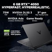 HP Victus, 13th Gen Intel Core i5-13420H, 6GB RTX 4050 (16GB DDR4, 512GB SSD) FHD, 144Hz, IPS, 15.639.6cm, Win11, Office21, Mica Silver,2.3kg, fa1319TX2701tx, Backlit, Enhanced Cooling Gaming Laptop