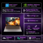 Lenovo LOQ Essential Intel Core i5-12450HX NVIDIA RTX 2050 4 GB (12 GB RAM 512 GB SSD 144Hz 15.6 (39.6cm) Windows 11 Office Home 2024 3 Mon. Game Pass Grey 1.7 Kg), AI Gaming Laptop