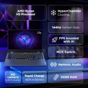 Lenovo LOQ 2024 AMD Ryzen 7 7435HS 15.6 (39.6cm) 144Hz 300Nits FHD IPS Gaming Laptop (24 GB 512 GB SSD Win 11 NVIDIA RTX 4060 8 GB Graphics 100% sRGB Office 21 1 Yr ADP Free Grey 2.4 Kg), 83JC0046IN