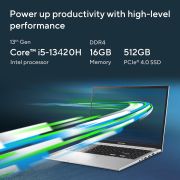 ASUS Vivobook 15, 13th Gen, Intel Core i5-13420H (Intel UHD iGPU16 GB RAM 512 GB SSD FHD 15.6 60Hz Backlit Keyboard Windows 11 M365 Basic (1Year) Office Home 2024 Cool Silver 1.70 kg) X1502VA-BQ835WS