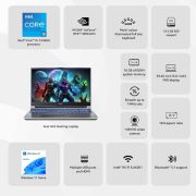Acer ALG, Intel Core i5-12th Gen 12450H Processor, NVIDIA GeForce RTX 3050-6GB GDDR6(16GB512GB) FHD, 15.639.62cm, 144Hz, Win 11 Home, Steel Gray, 1.99KG, AL15G-52, Premium Metal Body Gaming Laptop