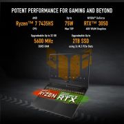 ASUS TUF Gaming A15, 15.6 FHD (1920 x 1080) 169, AMD Ryzen 7 7435HS Mobile Processor, Gaming Laptop (16 GB RAM 512 GB SSD Windows 11 Office Home 48 WHr Battery Graphite Black 2.3 Kg), FA566NCR-HN054WS