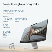 ASUS AIO A3202, 21.45 FHD, Intel Celeron 7305, All-in-One PC (8 GB 512GB Windows 11 MS Office 365 Basic (1Year) Office 2024 Black 4.84 Kg), with Wireless Keyboard & Wireless Mouse, A3202WBA-BPB006WS
