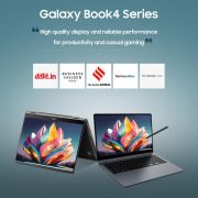 Samsung Galaxy Book4 (Gray, 16GB RAM, 512GB SSD) 15.6 Full HD Screen Intel Core i5 1335U Processor Windows 11 Home MS Office 2021 Fingerprint Reader Intel Iris XE Graphics RJ45 LAN Port