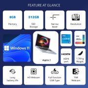 Acer Aspire 3 Thin and Light Laptop Intel Core i5 12th Generation (8GB/512 GB SSD/Windows 11 Home/MS Office/1.7 Kg/Silver) A315-59 with 15.6-inch (39.6 cms) Full HD Display