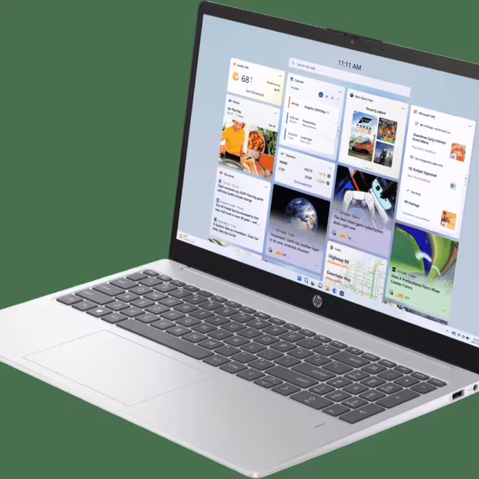 HP Laptop 15-fd1225TU Silver Intel® Core™ 3 100U Windows 11 Home Single Language 39.6 cm (15.6) diagonal FHD display with Intel® Graphics8 GB DDR4, 512 GB PCIe® NVMe™ M.2 SSD Intel® Turbo Boost Technology