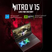 Acer Nitro V15, Intel Core i7-13th Gen 13620H Processor, NVIDIA GeForce RTX 4050-6GB GDDR6(16GB DDR5, 1TB) IPS FHD, 15.639.6cm, 165Hz, Win 11 Home, Obsidian Black, 2.1KG, ANV15-51, Gaming Laptop