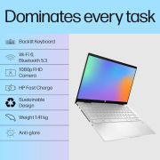 HP Pavilion x360, 13th Gen Intel Core i5-1335U (16GB DDR4, 1TB SSD) FHD, 14”35.6 cm, Touchscreen 2-in-1, Win 11, Office 21, Silver, 1.51 kg, ek1010TU1149tu, FPR, 5MP Camera, B&O, Backlit Laptop