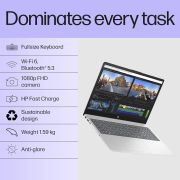 HP 15, 13th Gen Intel Core i3-1315U (8GB DDR4, 512GB SSD), Anti-Glare, Micro-Edge, 15.6”39.6cm, FHD, Win 11, M365 Basic(1yr) Office2024, Silver, 1.59kg, fd0465TU, UHD Graphics, FHD Camera Laptop