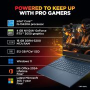 HP Smartchoice Victus, 13th Gen Intel Core i5-13420H Processor, 4GB RTX 3050, Upgrade(Upto 32GB) 16GB DDR4, 512GB SSD, FHD, 144Hz, IPS, 15.6’’39.6cm, Win11, Office24, Blue, 2.29kg, fa2190TX Laptop