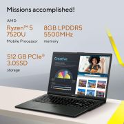 ASUS Vivobook Go 15, AMD Ryzen 5 7520U Thin & Light Laptop (AMD Radeon iGPU 8 GB RAM 512 GB SSD FHD 15.6 60Hz Windows 11 M365 Basic (1Year) Office Home 2024 Mixed Black 1.63 Kg) E1504FA-NJ133WS