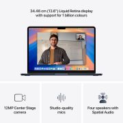 Apple 2025 MacBook Air (13-inch, Apple M4 chip with 10-core CPU and 10-core GPU, 16GB Unified Memory, 512GB) – Midnight