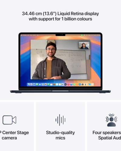 Apple 2025 MacBook Air (13-inch, Apple M4 chip with 10-core CPU and 10-core GPU, 24GB Unified Memory, 512GB) – Midnight