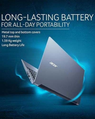 Acer Aspire Lite 13th Gen Intel Core i3-1305U Thin and Light Premium Laptop (Windows 11 Home8 GB RAM256 GB SSD36 WHR) AL15-53 with 39.62cm (15.6) Full HD Display, Metal Body, Steel Gray, 1.59 KG