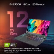 GIGABYTE AORUS 5 SE4, 15.6” inch FHD 240Hz, Intel Core i7-12700H 12th Gen, RTX 3070 8GB Graphics, Gaming Laptop (16GB DDR4 MemoryWindows 11 HomeSupports NVMe PCIe Gen4 SSDOffice 365 Black)