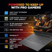 HP Victus, 13th Gen Intel Core i5-13420H, 6GB RTX 3050, Upgrade (Upto 32GB) 16GB DDR4, 512GB SSD, FHD,144Hz,300 nits,IPS, 15.6”39.6cm, Win11, M365 Office24, Mica Silver,2.3kg, fa2700TX, Gaming Laptop