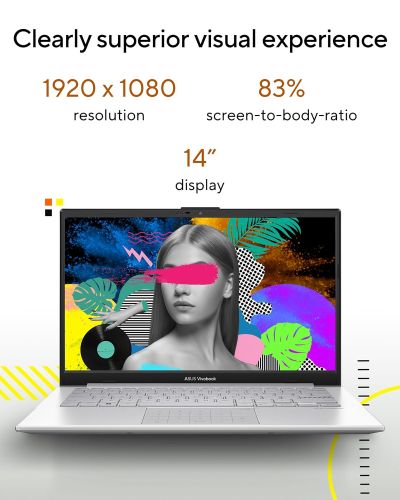 ASUS Vivobook Go 14, 14 FHD (1920 x 1080), AMD Ryzen 5 7520U Processor,(8 GB RAM 512 GB SSD AMD Radeon iGPU Windows 11 M365 Basic (1Year) Office Home 2024 Silver 1.38 kg), E1404FA-NK5521WS