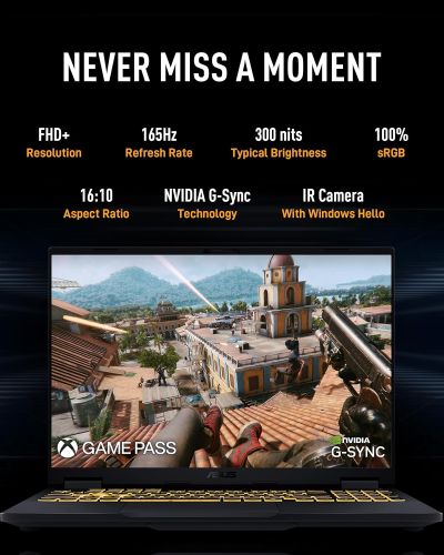 ASUS TUF F16, 14th Gen, Intel Core i7 14650HX, Gaming Laptop(RTX 5060-8GB115W TGP 16 GB 1 TB FHD+16 165Hz 90WHrs Windows 11 M365 Basic (1Year) Office Home 2024 Jaeger Gray 2.2 Kg) FX608JMR-RV049WS