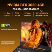 ASUS TUF A15, AMD Ryzen 7 7445HS, Gaming Laptop (RTX 3050-4GB75W TGP 32 GB RAM 1 TB SSD FHD 15.6 144Hz Backlit Keyboard 48Whrs Windows 11 Graphite Black 2.3 Kg) FA506NCG-HN250W