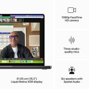 Apple 2023 MacBook Pro (16-inch, Apple M3 Max chip with 16‑core CPU and 40‑core GPU, 48GB Unified Memory, 1TB) – Space Black
