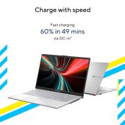 ASUS Vivobook Go 15 (2023), Intel Core i3-N305, 8 GB RAM, 512 GB SSD, FHD, 15.6 39.62 cm, Windows 11, MS Office 2021, Silver, 1.63 KG, E1504GA-NJ321WS, Integrated Graphics, Backlit KB, Thin & Light Laptop