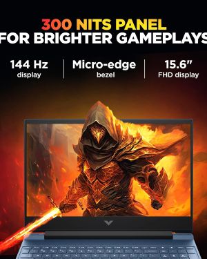 HP Smartchoice Victus, 13th Gen Intel Core i5-13420H Processor, 4GB RTX 3050, Upgrade(Upto 32GB) 16GB DDR4, 512GB SSD, FHD, 144Hz, IPS, 15.6’’39.6cm, Win11, Office24, Blue, 2.29kg, fa2190TX Laptop
