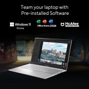 ASUS Vivobook 15, 13th Gen, Intel Core i5-13420H (Intel UHD iGPU16 GB RAM 512 GB SSD FHD 15.6 60Hz Backlit Keyboard Windows 11 M365 Basic (1Year) Office Home 2024 Cool Silver 1.70 kg) X1502VA-BQ835WS