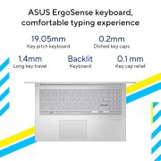 ASUS Vivobook Go 15 (2023), Intel Core i3-N305, 8 GB RAM, 512 GB SSD, FHD, 15.6 39.62 cm, Windows 11, MS Office 2021, Silver, 1.63 KG, E1504GA-NJ321WS, Integrated Graphics, Backlit KB, Thin & Light Laptop