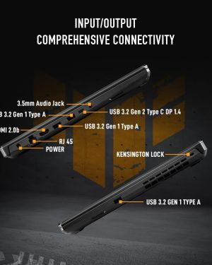 ASUS TUF Gaming A15, AMD Ryzen 7 7435HS, 15.6 FHD 169 144Hz 250 nits, Gaming Laptop (16 GB RAM 512 GB SSD NVIDIA GeForce RTX 2050 Win 11 Home 48 WHr Battery Graphite Black 2.30 Kg), FA566NFR-HN045WS